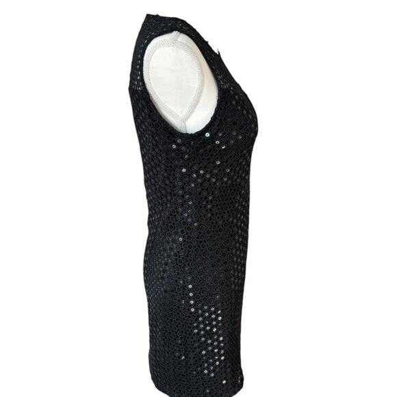 MM COUTURE by Miss Me Crochet Sequin Dress Size M Crochet Lace Maximalism - Picture 4 of 10